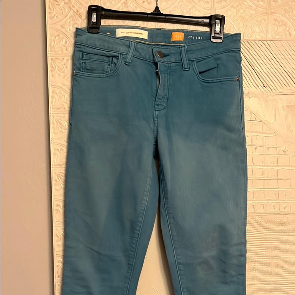 EUC Pilcro Women's Teal Blue Skinny  Jeans, size 27